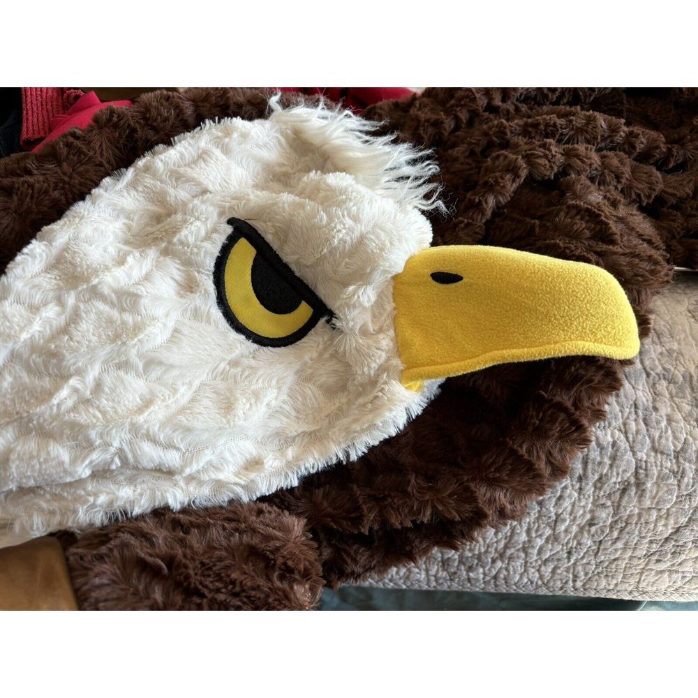 Halloween Costume American Eagle Adult Small Hooded Eagle Head One Piece Zip Up